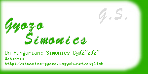 gyozo simonics business card